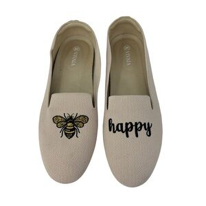 Vivaia AUDREY Style Flat w/ Bee Happy Embroidery US Size 10 Eur. 41